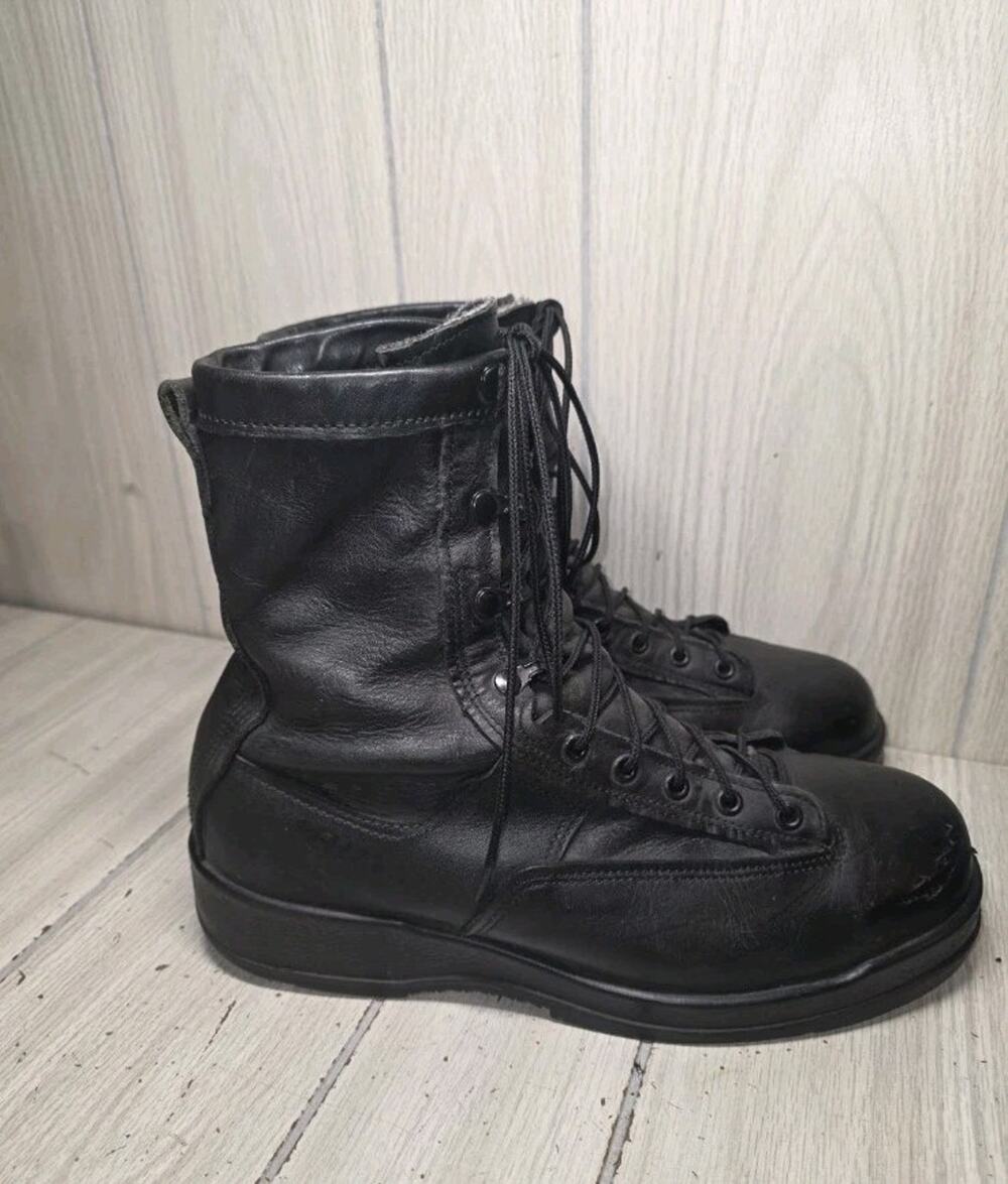 Belleville 800 ST Steel Toe Flight Black Boots Distressed 10 R Military Combat